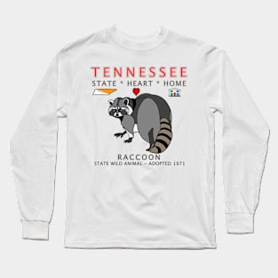 Tennessee - Raccoon - State, Heart, Home - state symbols Long Sleeve T-Shirt